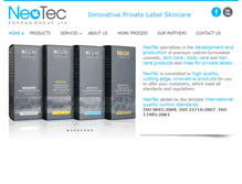 Tablet Screenshot of neotec-skincare.com